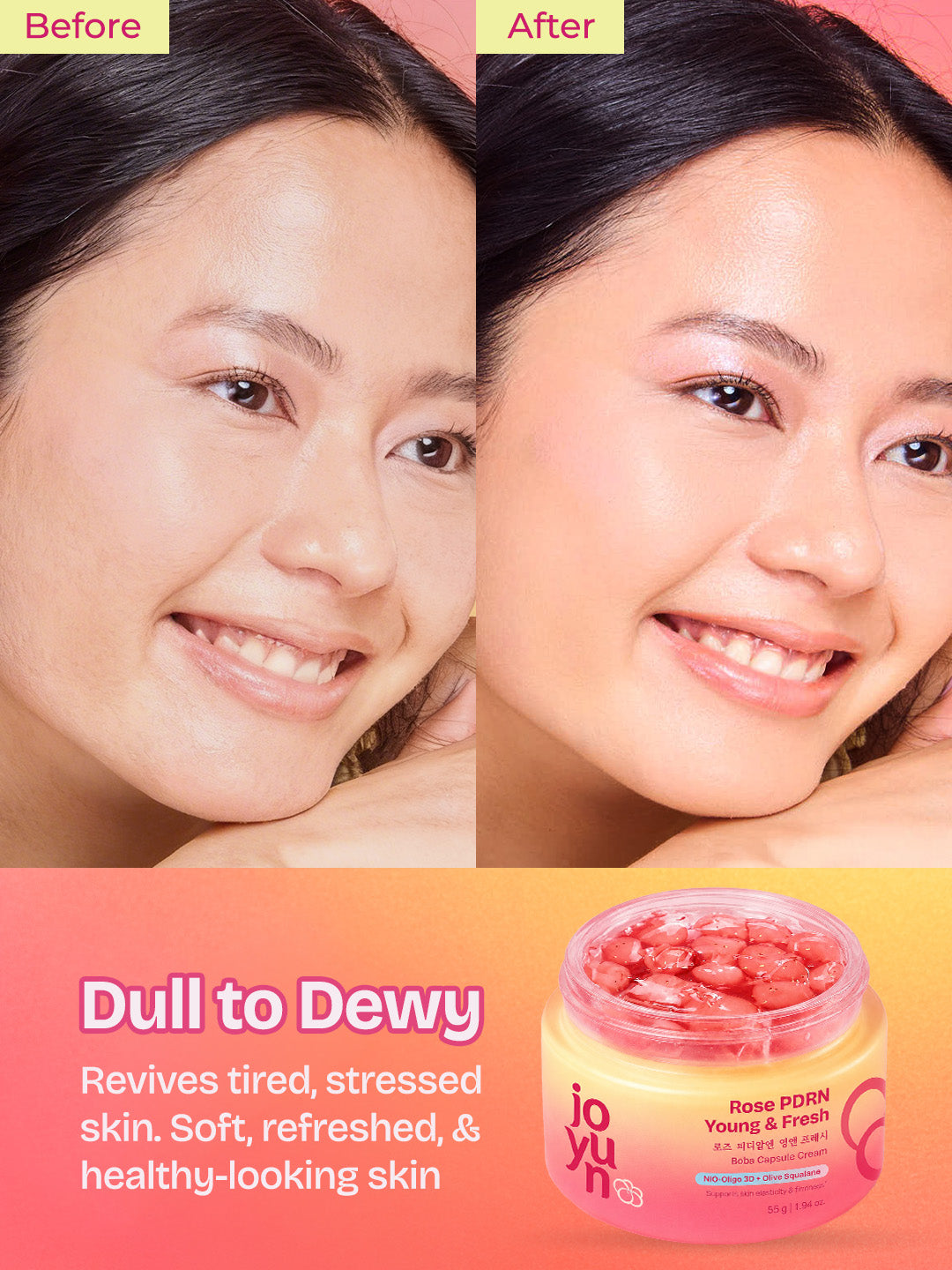 Rose PDRN Young & Fresh Boba Capsule Cream
