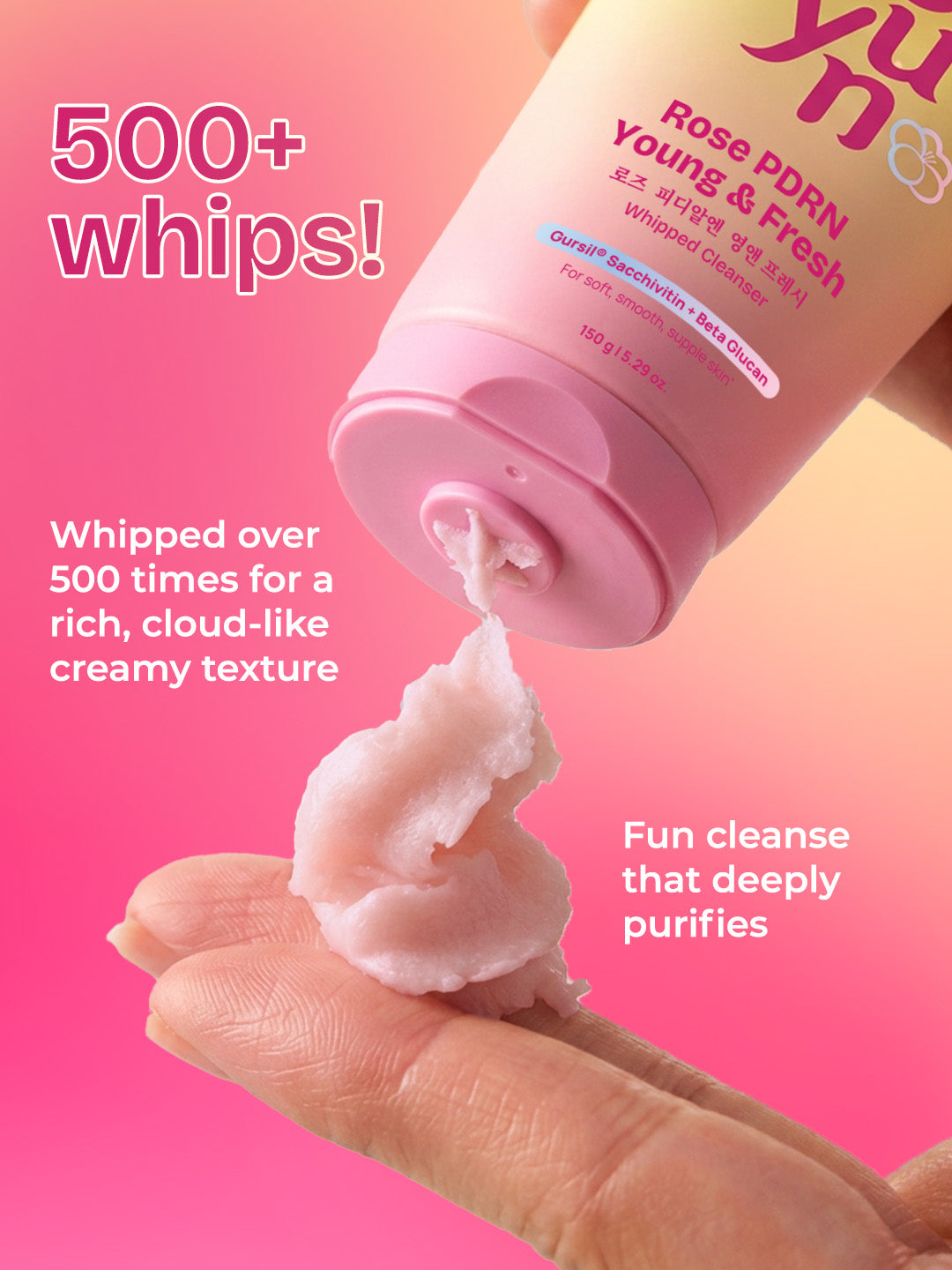 Rose PDRN Young & Fresh Whipped Cream Cleanser