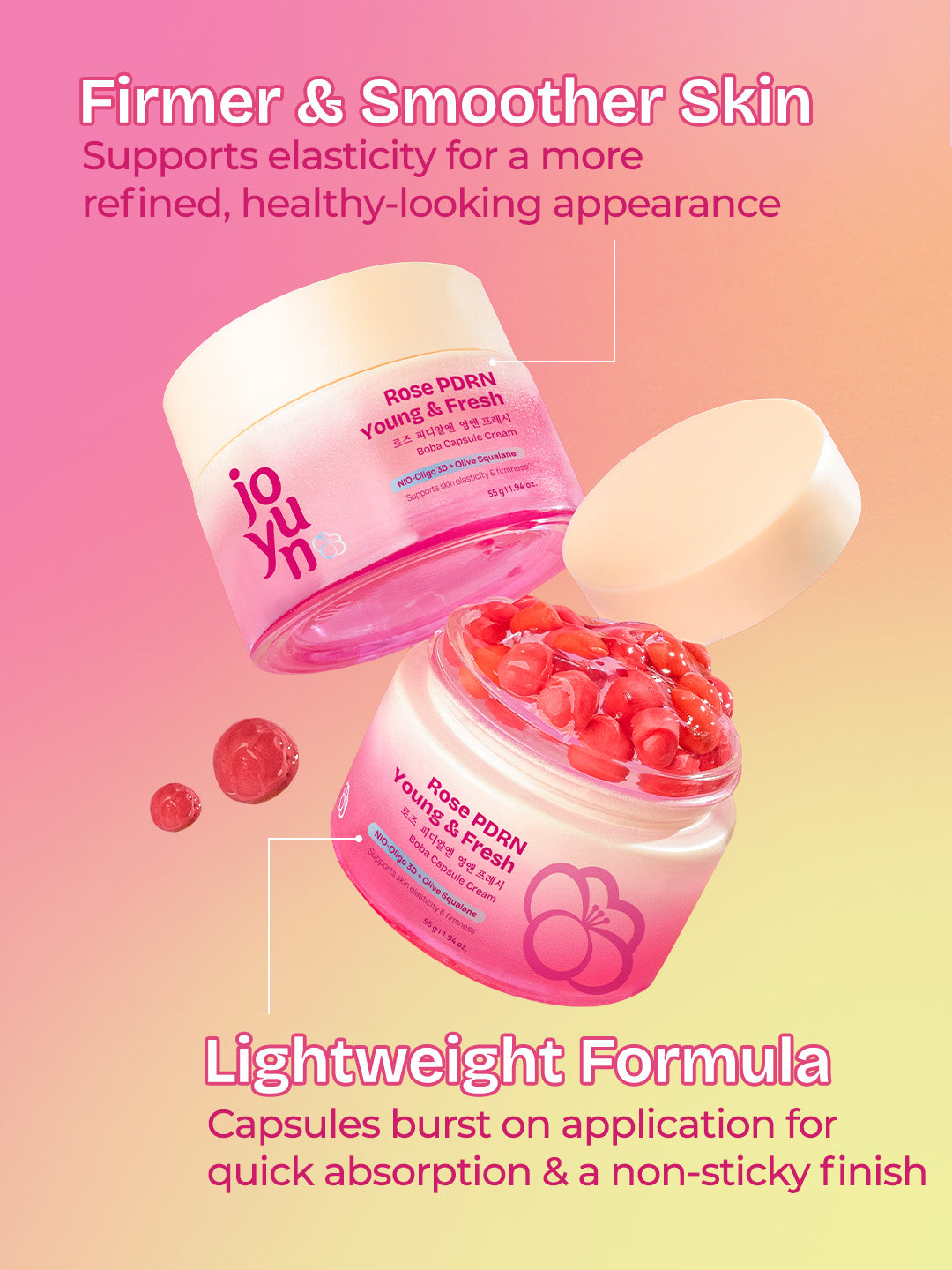 Rose PDRN Young & Fresh Boba Capsule Cream