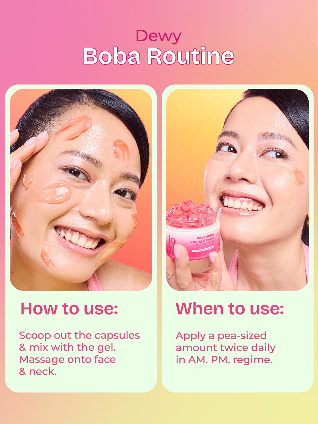 Rose PDRN Young & Fresh Boba Capsule Cream