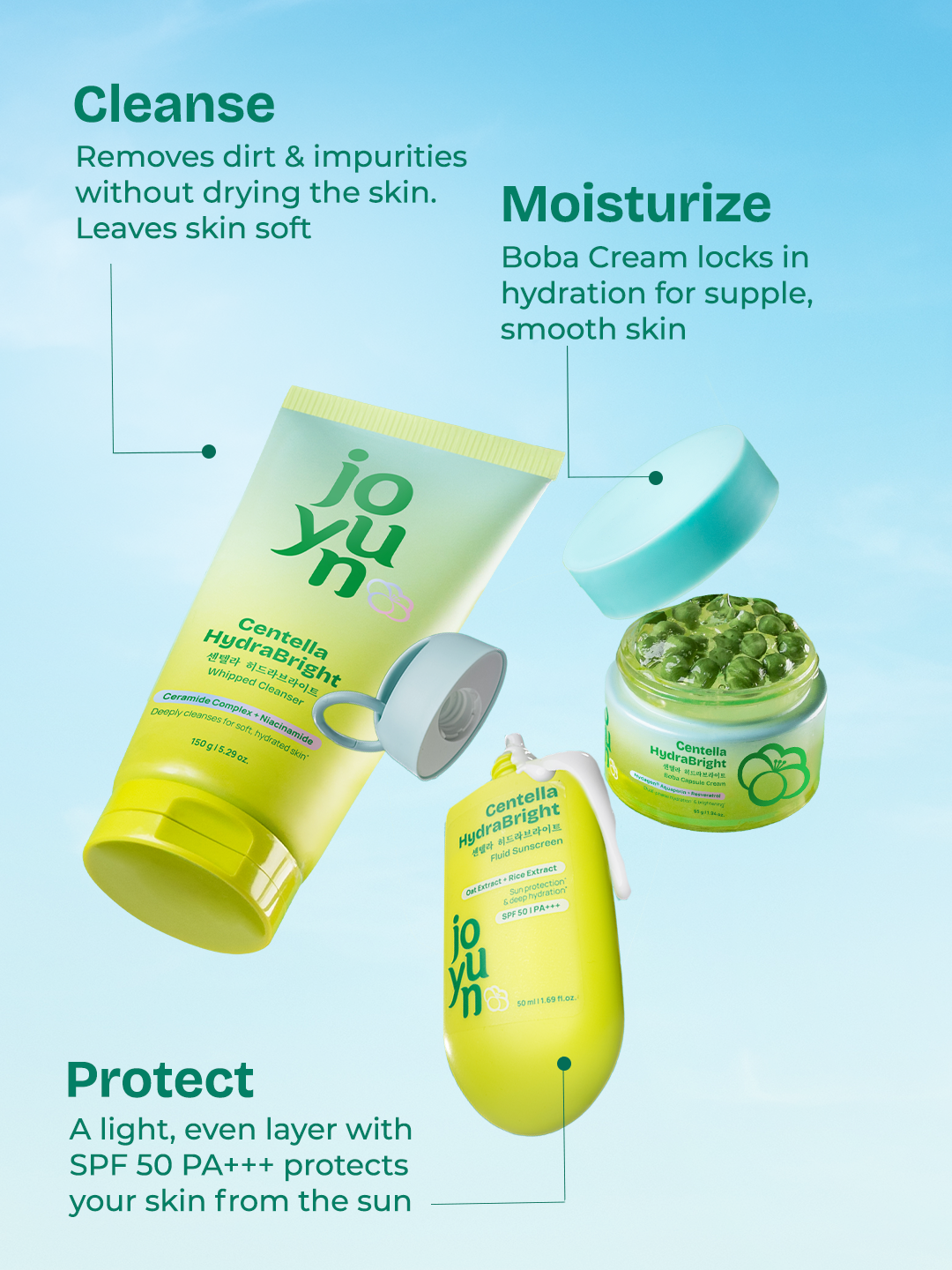 Centella HydraBright Hydration & Protection Trio