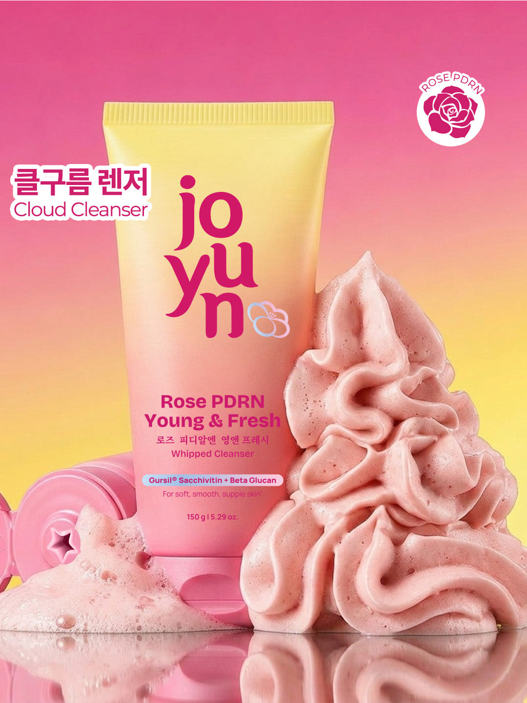 Rose PDRN Young & Fresh Whipped Cream Cleanser